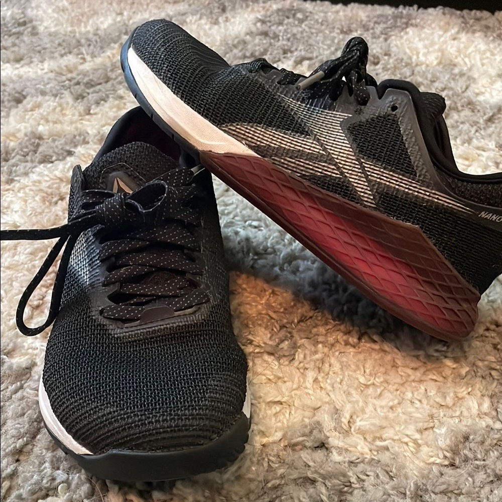 Reebok Black and Red Athletic Shoes
